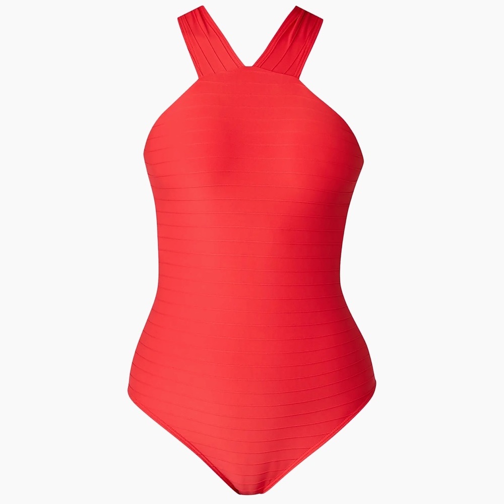 Shoshanna Textured Stripe One-Piece Swimsuit Size 4 Fuji Spring Break Vacation